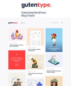 Gutentype | 100% Gutenberg Blog Theme + Elementor