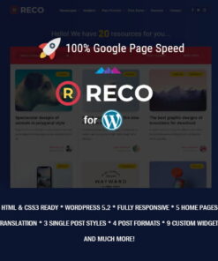 Reco - Minimal Lightweight AMP Theme for Freebies