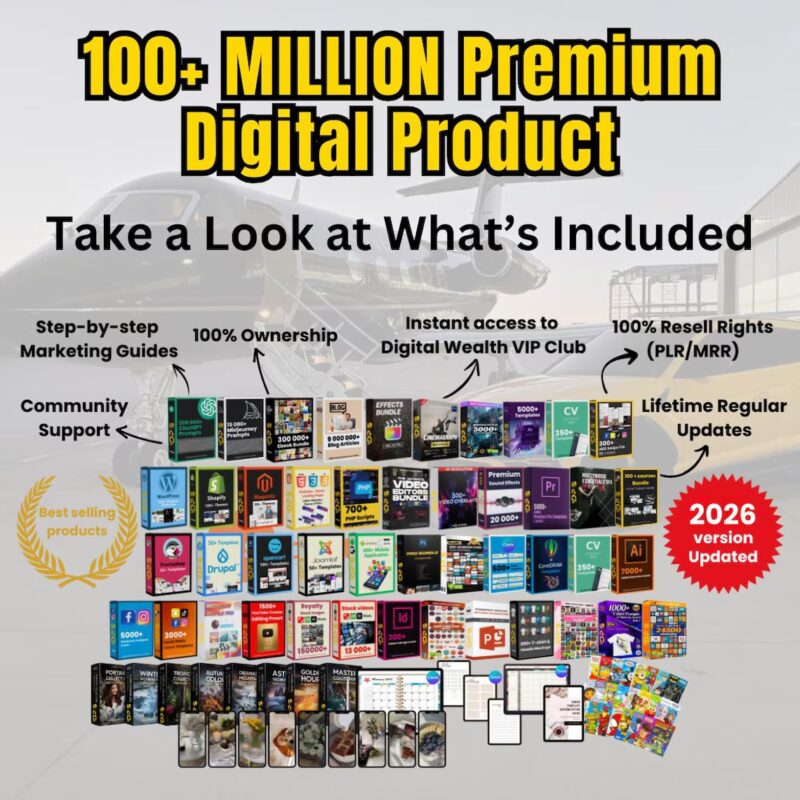 100+ Million Digital Products Bundle: MRR & PLR