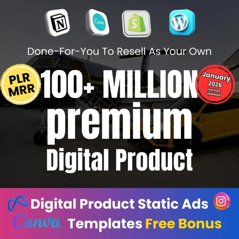 100+ Million Digital Products Bundle: MRR & PLR