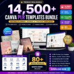 14,500+ Canva PLR Templates Bundle | Editable Planner, Journal & Tracker Pack | PLR MRR Resell Rights Digital Products