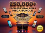 250K viral faceless reels bundle for TikTok Instagram Reels YouTube Shorts with PLR MRR rights