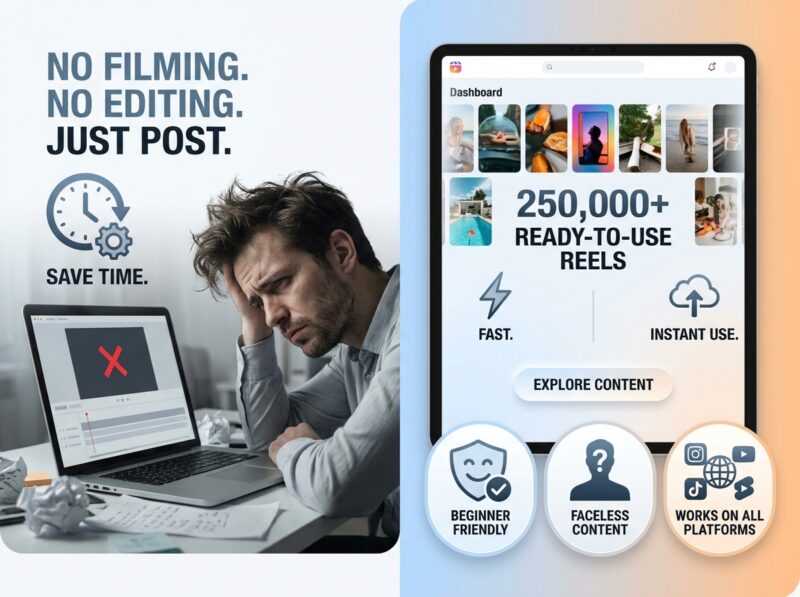 250K viral faceless reels bundle for TikTok Instagram Reels YouTube Shorts with PLR MRR rights