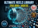 250K viral faceless reels bundle for TikTok Instagram Reels YouTube Shorts with PLR MRR rights