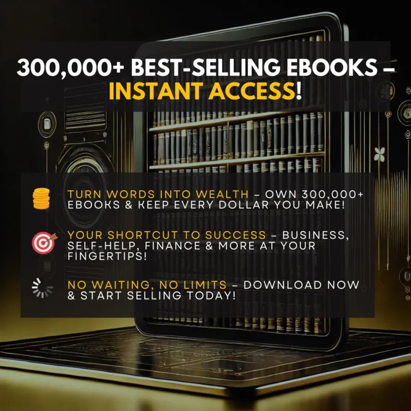 300,000+ eBooks Mega Bundle with PLR & MRR
