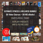 Ultimate fitness bundle with video courses and health ebooks for weight loss, muscle building and resale