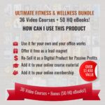 Ultimate fitness bundle with video courses and health ebooks for weight loss, muscle building and resale